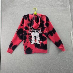 Shoe Palace Men Hoodie S Red Tie-Dye Death‎ Row Records Fleece Logo